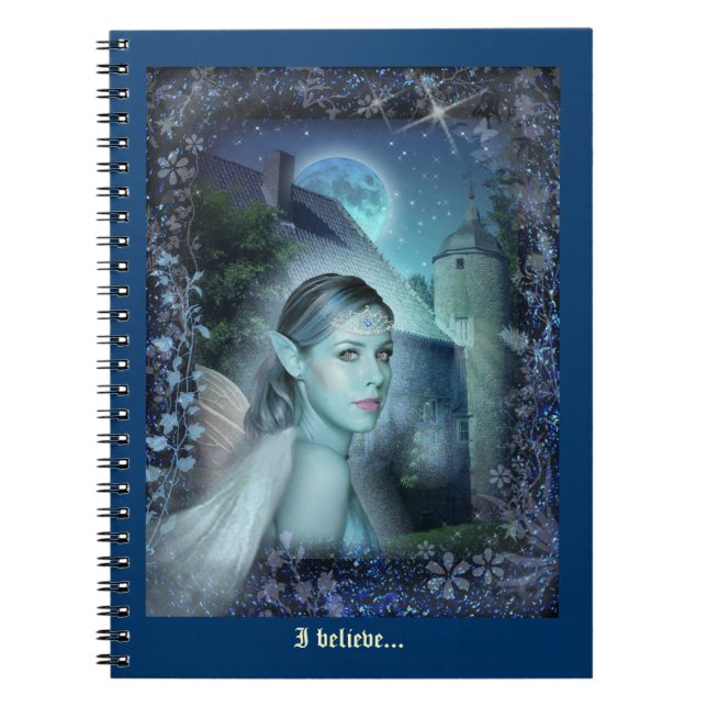 Caderno Espiral Notebook de fada com seu título (Frente)