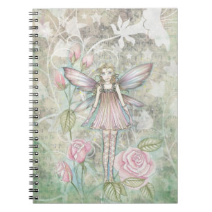 Caderno Espiral Notebook de fada Rosa