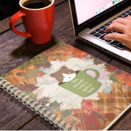Caderno Espiral Notebook de Fall Break Cat Spiral