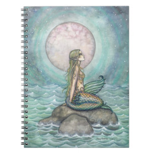 Caderno Espiral Notebook de fantasia artístico do Pastel Sea