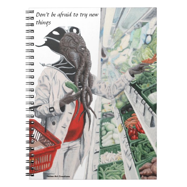 Caderno Espiral Notebook de fantasia fantasia de mercearia da Ment (Frente)