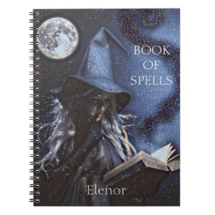 Caderno Espiral Notebook de feitiçaria personalizado