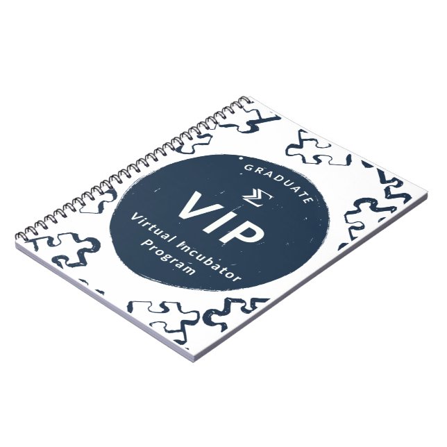 Caderno Espiral Notebook de Formando do Programa Incubador Virtual (Left Side)