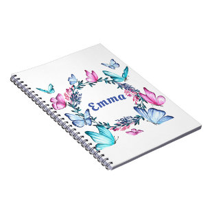 Caderno Espiral Notebook de foto espiral com nome de borboleta