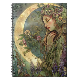 Caderno Espiral Notebook De Foto Espiral Crescent Moon Ostara