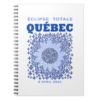 Caderno Espiral Notebook de Foto Espiral do Quebec Total Eclipse