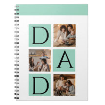 Notebook de Foto Espiral Moderno - Colagem de 5 Fo