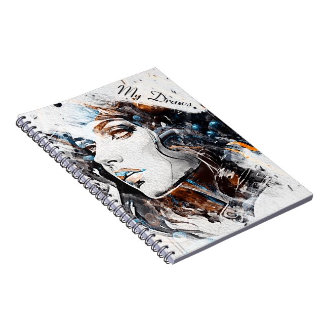 Caderno Espiral Notebook de fotografia espiral com retrato estétic (Lado Direito)