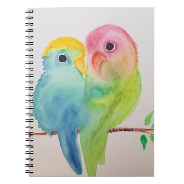 Caderno Espiral Notebook de Fotografia Espiral Lovebird (Frente)