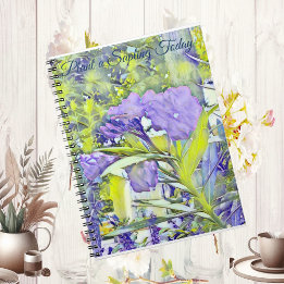 Caderno Espiral Notebook de Fotografia por Aquarela com Flores Rox