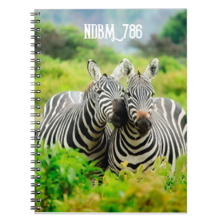Caderno Espiral Notebook de fotos da selva tropical da zebras mode