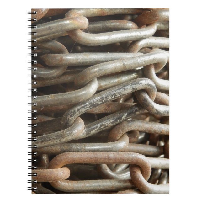 Caderno Espiral Notebook de fotos em cadeia antiga (Frente)