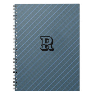 Caderno Espiral Notebook de fotos espirais AZUL CUTE MODERN CINZA