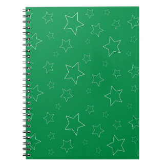 Caderno Espiral Notebook de fotos espirais das estrelas verdes