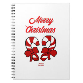 Caderno Espiral Notebook de fotos espirais de canas de natal
