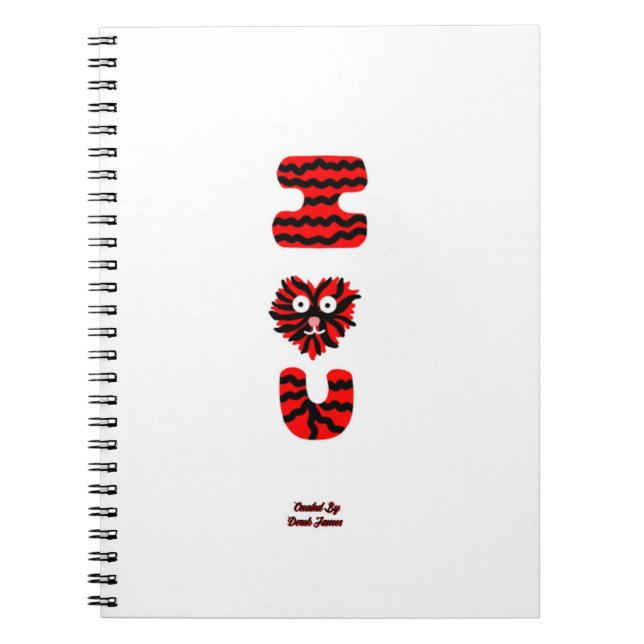 Caderno Espiral Notebook de fotos espirais do Felpudo U (Frente)