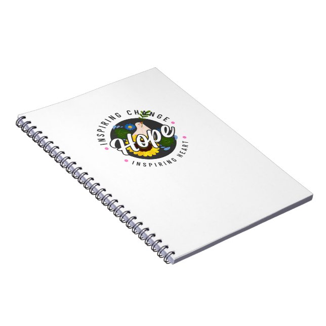 Caderno Espiral Notebook de fotos espirais inspirador de esperança (Lado Direito)