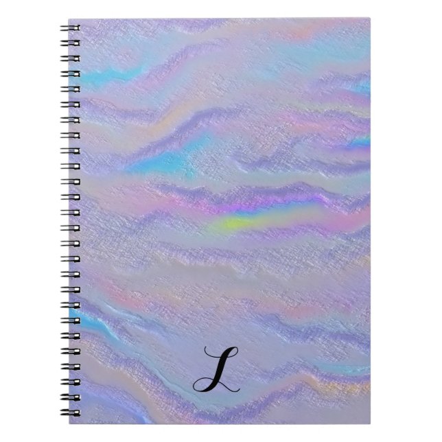 Caderno Espiral Notebook de fotos espirais iridescentes e iridesce (Frente)