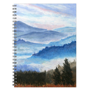 Caderno Espiral Notebook de fotos espirais nas montanhas e florest