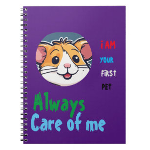 Caderno Espiral Notebook de fotos espirais para bebês de hamster