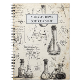 Caderno Espiral Notebook de fotos espirais personalizado da ciênci