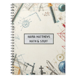 Caderno Espiral Notebook de fotos espirais personalizado matemátic