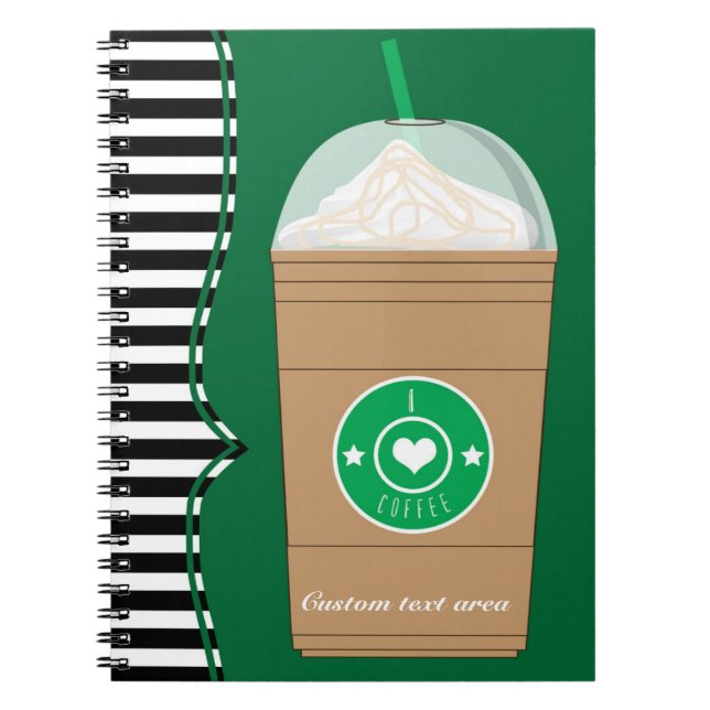 Caderno Espiral Notebook de Frap Frappucccino de Café Forçado (Frente)