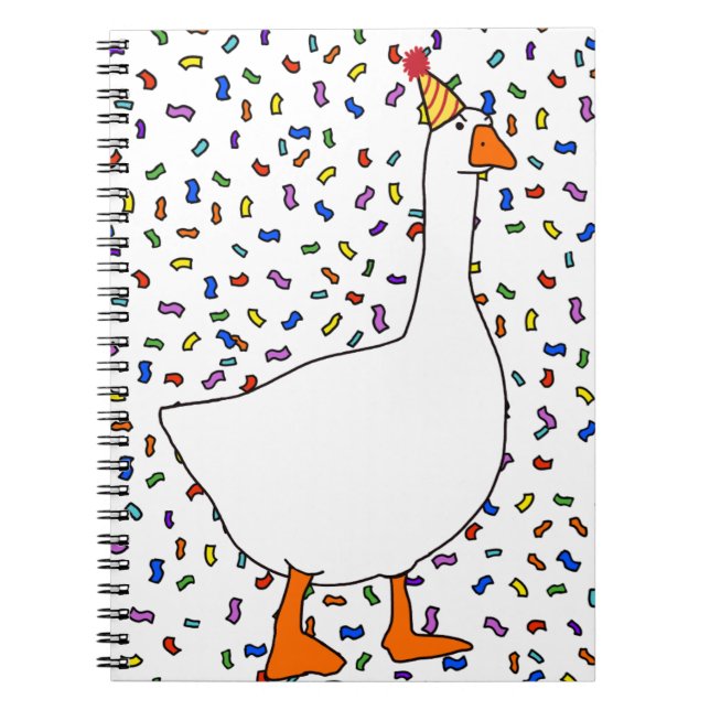 Caderno Espiral Notebook de ganso rabugento (Frente)