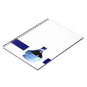 Caderno Espiral Notebook de garrafa de vinho azul