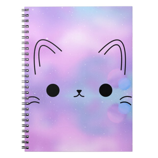 Caderno Espiral Notebook de Gatinho Galaxy (Frente)