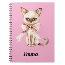 Notebook de gato siamês personalizado
