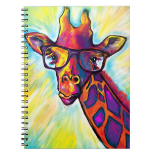 Caderno Espiral Notebook de Girafa Louco