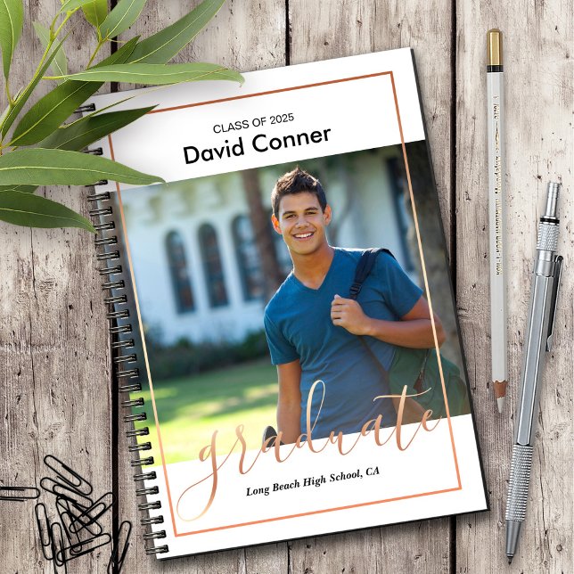 Caderno Espiral Notebook de Graduação | Classe de 2025 (Criador carregado)