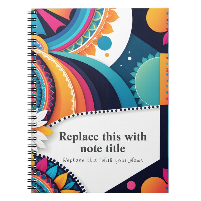 Caderno Espiral Notebook de Gratidão Personalizado (Frente)