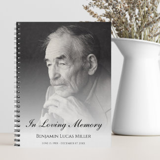 Caderno Espiral Notebook de Guest Memorial ou Funeral
