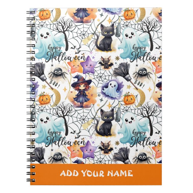 Caderno Espiral Notebook de Halloween encantador (Frente)