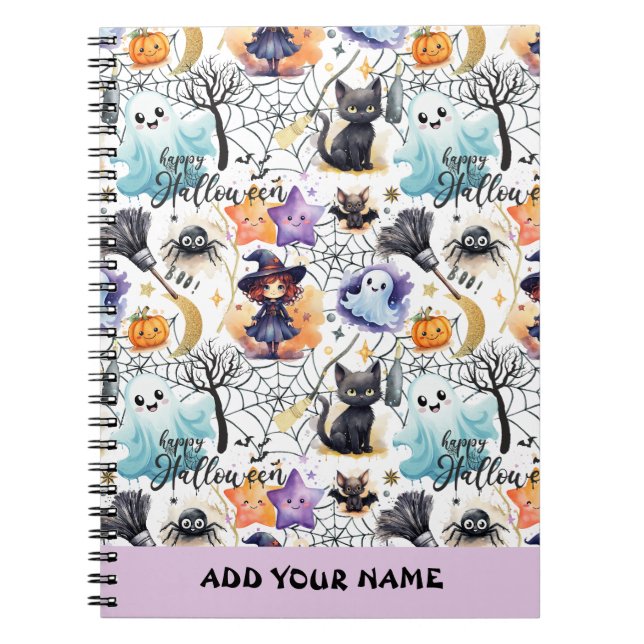 Caderno Espiral Notebook de Halloween encantador (Frente)