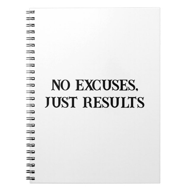 Caderno Espiral Notebook de homens motivacionais sem desculpas (Frente)