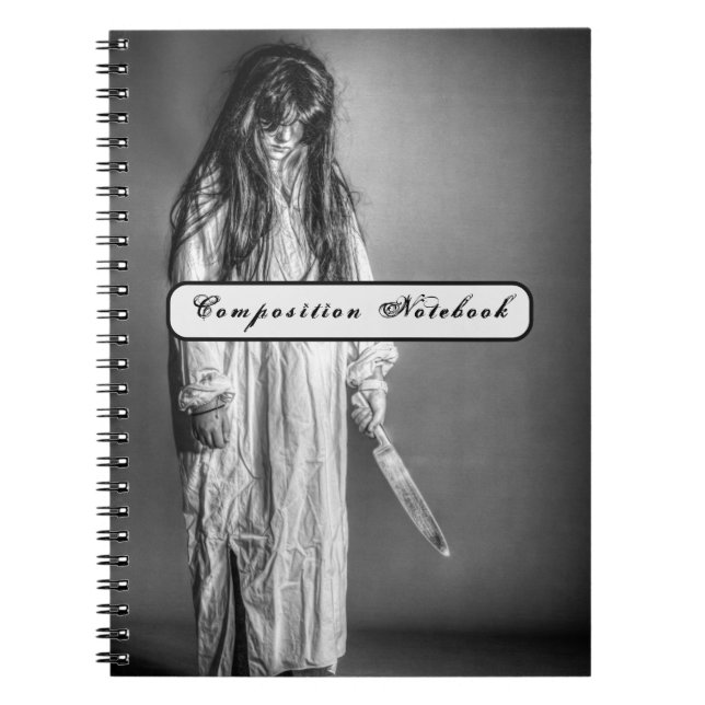 Caderno Espiral Notebook de horror infantil assustador (Frente)