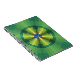 Caderno Espiral Notebook de ilusão de Peacock