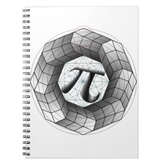 Caderno Espiral Notebook de ilusão óptica Pi Day para amantes de m