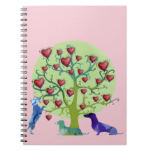 Notebook de ilustração de namorados, DachshundHear