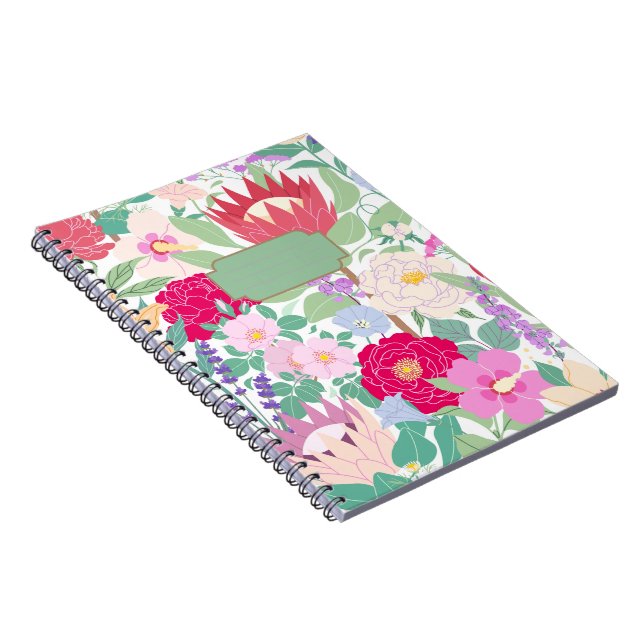 Caderno Espiral Notebook de Imagem Espiral Floral Watercolor (Lado Direito)