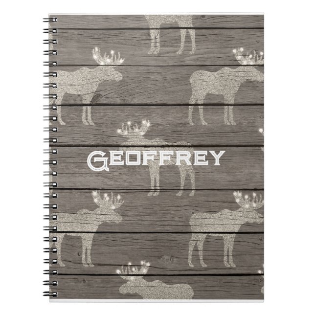 Caderno Espiral Notebook de inspiração escandinava. Nome editável (Frente)