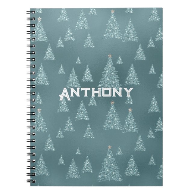 Caderno Espiral Notebook de inspiração escandinava. Nome editável (Frente)