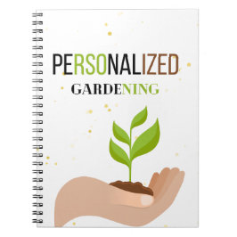 Caderno Espiral Notebook de jardinagem personalizado