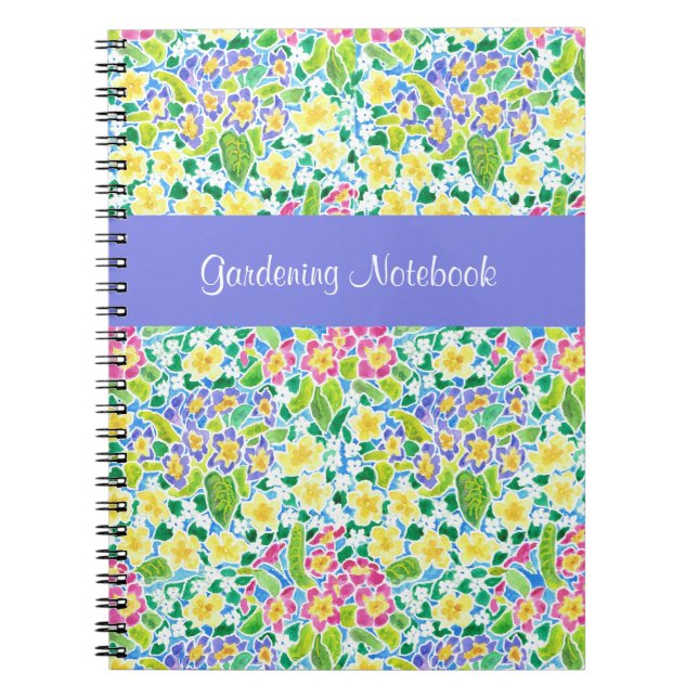 Caderno Espiral Notebook de jardinagem personalizável com primatas (Frente)
