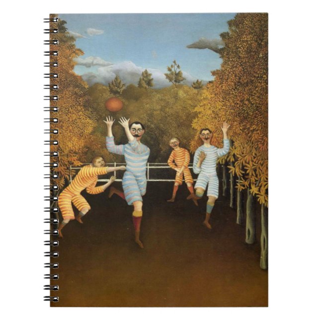 Caderno Espiral Notebook de jogadores de futebol de Rousseau (Frente)