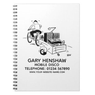 Caderno Espiral Notebook de Jóquei em Disco Móvel