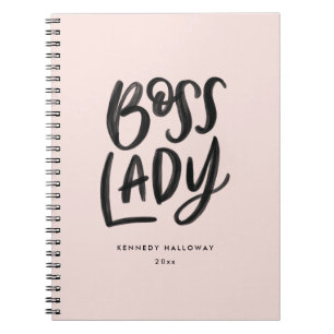 Caderno Espiral Notebook de Lady Spiral, Chefe com Letra